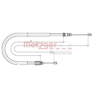 Metzger Handbremsseil hinten links Renault Megane Sc?nic