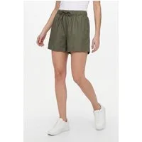 ONLY Shorts ONLGOA MW LIN BL PULL-UP SHORTS CC PNT mit Leinen