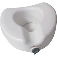 Dynasun Toilettensitzerhöhung WC-Erhöhung C614 12cm, mit Hygieneausschnitt aus glattem Kunststoff Versiegelte Form