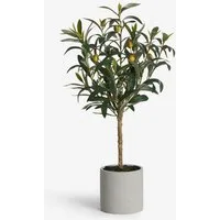 Kunstbaum Kleiner, künstlicher Olivenbaum im Betontopf, Next