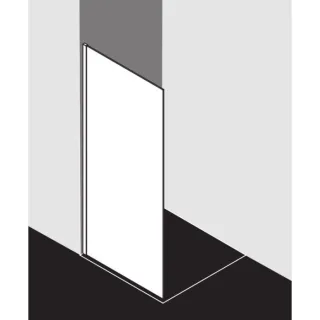 Kermi Glasanlage XCWIO06020VAK 60x200mm, silber hochglanz, ESG klar