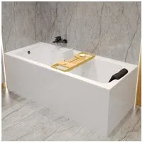 KOLMAN Badewanne Badewanne Rechteck TALIA 100x70 mit Kopfstütze KODI