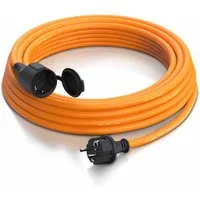 Brandson Stromkabel Verlängerung für den Außenbereich 3500W, Outdoor, IP44, 10m Verlängerungskabel, Typ F (Schuko), Schutzkontakt-Kupplung (1000 cm), Verlängerungskabel mit Schuko Stecker & Schutzkappe, Elektrokabel 230V