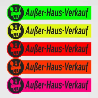 Außer Haus Verkauf auf Neonklebefolie