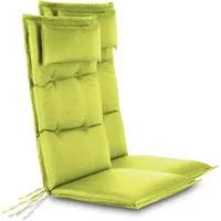 Aspero Hochlehnerauflage 2 Hochlehner Stuhlauflagen Sitzpolster, (Set), Wasserdicht
