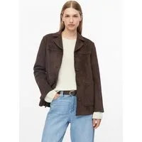 s.Oliver Funktionsjacke Indoor-Jacke Jacke in Velourslederoptik