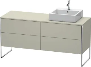 Duravit XSquare Konsolenwaschtischunterbau bodenstehend Taupe Seidenmatt 1600x548x778 mm - XS4924R60 XS4924R6060