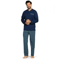 Comte Schlafanzug Herren Pyjama lang (2 tlg) Baumwolle