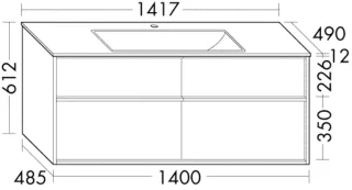 Burgbad Ker.-Wt+Wtu Uomo PG1 Eisblau Matt/Alpinweiss, SHNQ142F7446C0001 SHNQ142F7446C0001