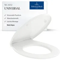 Villeroy & Boch WC-Sitz Universal WC-Sitz, mit Absenkautomatik, abnehmbarer, bruchsicherer Toilettensitz aus