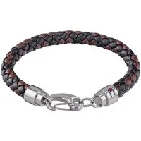 Tommy Hilfiger Armband Schmuck Edelstahl Armschmuck Lederarmband, mit Emaille