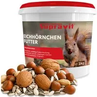 Supravit Eichhörnchen Futter 1kg - Ganzjähriges Eichhörnchenfutter, Hauptfutter für: Nutz-/ Wildtier