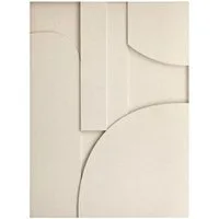 TPFLiving Kunstdruck OHNE RAHMEN, Nordic Art - Gemetrische und abstrakte Formen mit 3D Wirkung - (Leinwandbild XXL), Farben: Farben: Schwarz, grau, braun, beige - Größe: 40x50cm