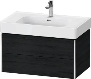 Duravit XSquare Waschtischunterbau wandhängend Eiche Schwarz Matt 784x470x397 mm - XS4399016160000 XS4399016160000