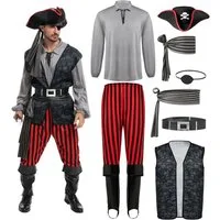 Spooktacular Creations Piraten-Kostüm Spooktacular Creations Piraten Kostüm, Herren Halloween