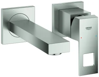 GROHE 2-Loch-WT-Wandbatt. Eurocube 19895 FMS Ausladung 171mm supersteel, 19895DC0 19895DC0