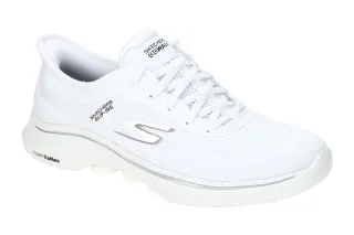 Skechers 125233 WBK GO WALK 7 - VALIN Damen Sneaker Wei? Textil Vegan