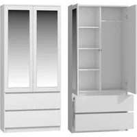 MAGOWA Kleiderschrank MALWA SS – stilvoll & funktional für Büro oder Schlafzimmer (perfekt kombinierbar) Maße: B 90 × H 180 × T 50 cm