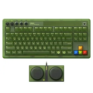 8BitDo Retro 87 Mechanical Keyboard 87 Keys with RGB Backlight Hot Swap Bluetooth/2.4G/USB-C Wireless Gaming Keyboard wi