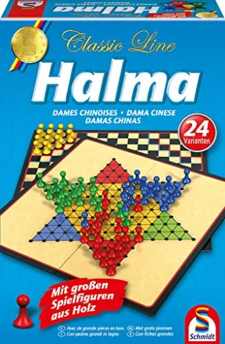 Schmidt Spiele 49217 Classic Line Halma mit großen Spielfiguren aus Holz