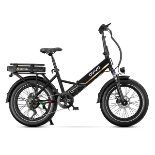 [EU DIRECT] OVIVO C1 MAX Electric Bike 48V 10.4AH+13AH Dual Batteries 250W Motor Top Speed 25KM/H 20*4.0inch Tires 140KM