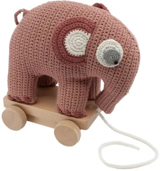 Sebra Häkel-Nachziehtier Fanto der Elefant blossom pink