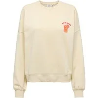 ONLY Sweatshirt ONLLINY L/S O-NECK PRINT CS SWT mit Print auf Vorder- und Rückseite