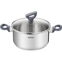 Tefal Kochtopf Daily Cook, Edelstahl (2-tlg), 20 cm, Ausgießhilfe, Messmarkierungen, Induktion, backofenfest