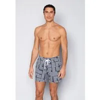 JOOP! Badeshorts Deco Logo mit großem Allover-Wording und seitlichen Taschen