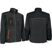 Artmas Arbeitsjacke Warme Fleecejacke Arbeitsjacke Berufsjacke Schwarz-Grau (POL-CLAS)