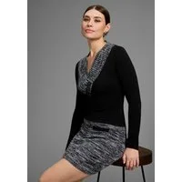 Melrose Strickkleid aus Grobstrick mit Kontrastdetails