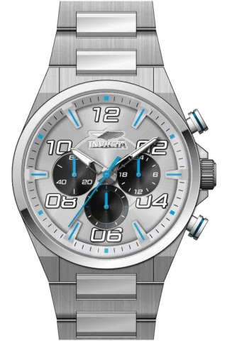 Invicta Speedway 50423 Herrenuhr - Quarzwerk - Edelstahl mit silbernem Zifferblatt - 44 mm