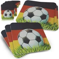 Funke & Brand Bierdeckel Fussball Deutschland - Tisch-Deko für die EM - Tischdeko Fußball