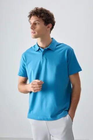 Oversized Polo-Kragen T-Shirt