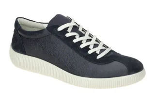 Ecco 53775401038 Herren Sneaker Marineblau mit Flexibler PU-Sohle