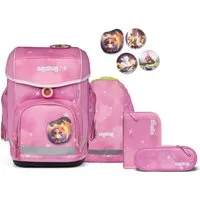 ergobag Schulranzen Cubo 5tlg inkl Sportbeutel Federmappe Schlampermäppchen und Kletties