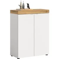 OTTO home Schuhschrank MAMBO II, Breite 77 cm, 2 Türen, 5 Einlegeböden (1-St., hängend oder stehend montierbar) Schuhschrank, Schuhkommode, Flur, Diele