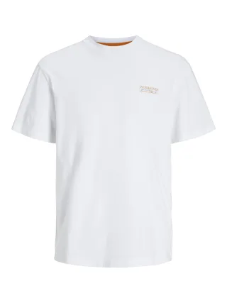 JACK&JONES - JJSUMMER VIBES TEE SS CREW NECK white - Gr. - XXL