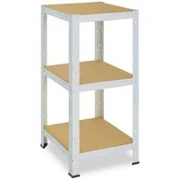shelfplaza Schwerlastregal HOME, 90x50x50cm weiß, 3 Böden, Kellerregal, Garagenregal, Steckregal