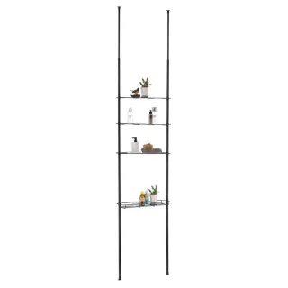 Idimex Duschreagal, Schwarz, Metall, Mode, 59x280x16 cm, Badezimmer, Baden & Duschen, Duschablagen