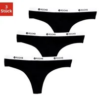 ROOXS Tanga Unterwäsche Damen String Unterhosen (3-St) Baumwolle Tanga