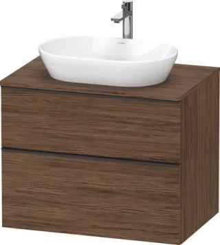 Duravit D-Neo Konsolenwaschtischunterbau wandhängend Nussbaum dunkel Matt 800x550x664 mm - DE49670BD DE49670BD210000