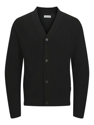 JACK&JONES - JJCONNOR KNIT V-NECK CARDIGAN JNR black - Gr. - 164