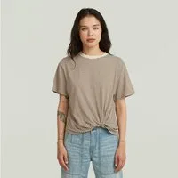 G-STAR T-Shirt Relaxed Knot mit Knotendetail, Rundhalsform