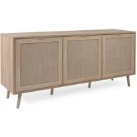 Finori Sideboard, Dekor Sonoma Eiche / Rafia Aufdruck, Skandinavisch, 150 x 71 x 40 cm