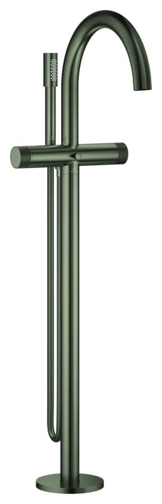 GROHE Wannenbatterie Atrio Private C. 25229 Bodenm. Knopfbet. satin graphite, 25229MG0 25229MG0