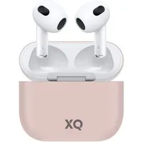 XQISIT Etui Silikon Skin Case Cover Schutz-Hülle Pink Headset (passend für Ladecase Apple AirPods 3 Bluetooth Ohrhörer Kopfhörer)