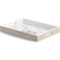 Zeller Present Tablett Enjoy, (1-tlg), Hochwertiges Poloniaholz