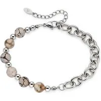 Bruno Banani Edelstahlarmband Schmuck Geschenk Edelstahlarmband mit Natursteinen, mit Naturstein