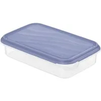 ROTHO Vorratsdose Rotho Kühlschrankdose Rondo 1 l flach horizon blau, Kunststoff